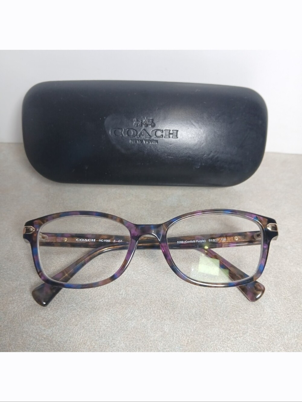 Coach Eyeglasses Confetti Purple HC 6065 5288 Authentic Glasses Frame + Case